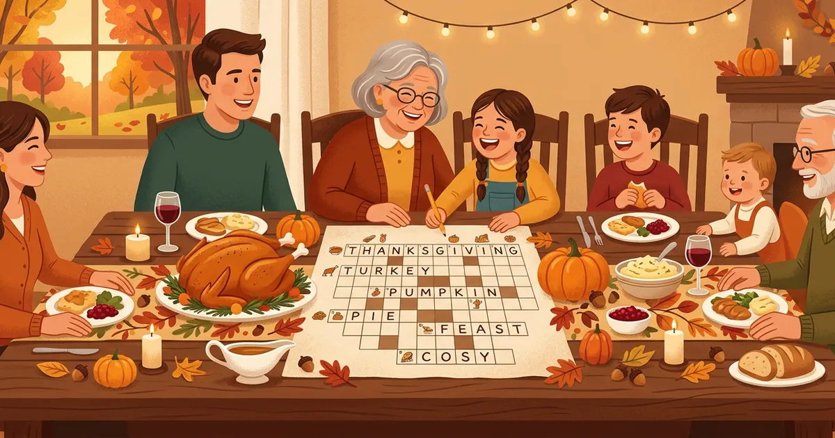 Thanksgiving Crossword Puzzles: Free Holiday Fun for the Whole Family